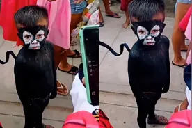 幼儿园举办时装比赛，小男孩扮成猴子惊呆同学：还有比的必要吗？视频封面