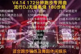 V4.14 172分钟跑步专用曲，流行DJ无缝串烧，步频180，适合长跑视频封面