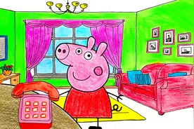 佩奇的好朋友小猪居然爬到了树上，还打电话让佩奇过来救他视频封面