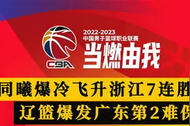 CBA最新排行榜！同曦爆冷飚升，辽篮爆发广东第2难保，浙江7连胜视频封面