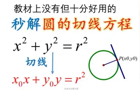 [高考数学]如何快速求圆的切线方程，90%的高考题都这样！视频封面