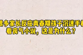 很多家长反映青春期孩子沉迷手机、看丧气小说，这是为什么？视频封面