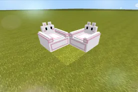 迷你世界：“ 迷你兔子沙发”制作教程！搭配少女别墅特别好看！