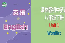 译林版初中英语词汇八年级下册Unit1单词短语教读跟读听写记忆视频封面