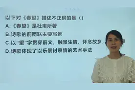 中考真题：杜甫《春望》，哪一项不正确