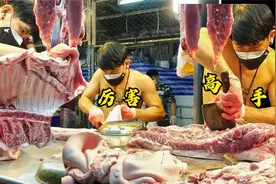 退伍军人为生计卖猪肉，这刀功不简单，下刀全凭感觉快如闪电视频封面