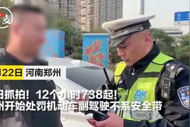 首日抓拍！12个小时738起！郑州首日处罚机动车副驾驶不系安全带视频封面