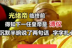 光绪临终前得知下一任皇帝是溥仪，沉默半晌说了两句话，字字扎心视频封面
