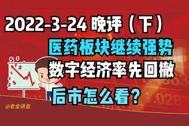 3-24晚评2：医药板块强势，数字经济板块率先回调，后市怎么看？视频封面