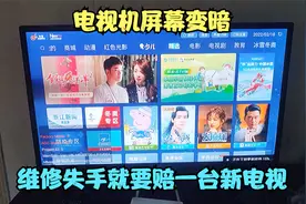 液晶电视屏幕局部变暗，修好赚200，失手赔一台新电视视频封面