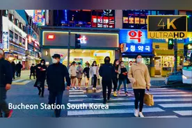 [4K]白噪音/减压系列：傍晚漫步韩国富川站 | Seoul Walk视频封面