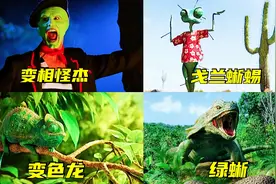 盘点几个绿色怪物，变相怪杰太搞笑了，贪心变色龙是被什么带走了视频封面