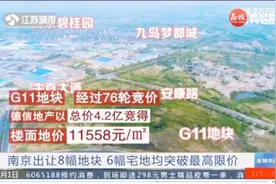 南京出让8幅地块，34家开发商参加竞拍，6幅住宅用地突破最高限价视频封面