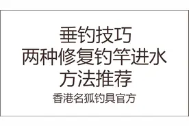 垂钓技巧，两种修复钓竿进水，方法推荐。视频封面