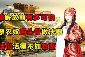 西藏解放前有多可怕？活祭农奴用头骨做法器，信徒们活得不如牲畜视频封面