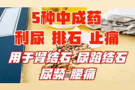5种用于肾结石、尿路结石、尿频腰痛的中成药，为家人收藏视频封面