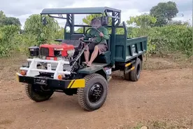 越南人改装的四不像自卸车，动力大爬坡强，深得农民的喜爱视频封面