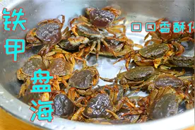 这种螃蟹全身和钢铁一样硬，很多人都还没见过，只知道这样做好吃