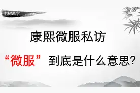 电视剧里老有“微服私访”，“微服”到底是什么意思？视频封面