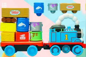 托马斯小火车玩具：托马斯摇摆叠叠乐的运输故事视频封面