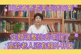 山东省养老金方案，定额调整比去年涨了，高龄老人还有额外补发？视频封面