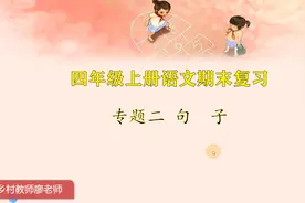 四年级上语文《句子》期末专项复习，搞好期末复习，提高语文成绩视频封面