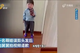 萌娃正月里误剪头发，一本正经拍视频向舅舅道歉，奶声奶气太萌了视频封面
