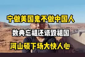 宁做美国鬼不做中国人？数典忘祖还诋毁祖国，河山硕下场大快人心视频封面