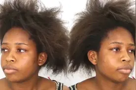 妹子妆前头发竖起来像疯子，化上烟熏妆，变身气质女神