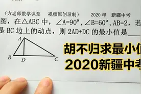 八年级数学：怎么求2AD+DC的最小值？胡不归问题中考题，学浪计划视频封面