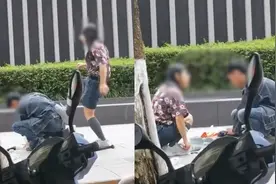 男生收拾行李被女生拳打脚踢默默承受不还手 网友：不爱请别伤害视频封面