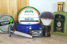 老式双刃安全剃须刀剃须分享，帝诗剃须刀，斯特林剃须皂，剃须刷视频封面
