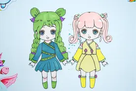 十二星座古风汉服手绘，巨蟹座女孩纸娃娃手工教程视频封面