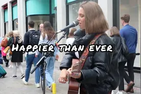 艾莉在爱尔兰街头演唱碧梨《Happier than ever》视频封面