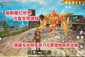 黑暗与光明手游：元素宠物驯养攻略！最新魔幻世界沙盒生存游戏！视频封面