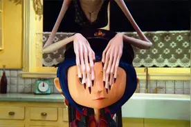 动画片：女孩误入奇怪房间，遇到怪物当妈妈，给女孩眼睛缝上纽扣