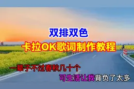 剪映制作漂亮好看的双排双色歌词，教程简单易学一看就会