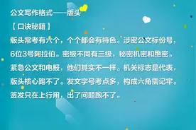 学霸公基口诀：公文格式———版头