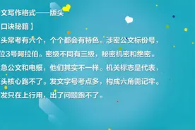 学霸公基口诀：公文格式———版头