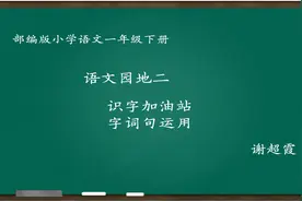 [小语优课]语文园地二:识字加油站+字词句运用 教学实录 一下视频封面