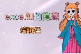 excel如何隐藏编辑栏