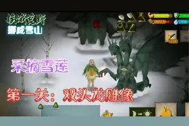 挨饿荒野挪威雪山12：采摘雪莲；第一关：双头龙雕像