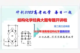 冲刺2023高考化学每日一讲 2022年湖南卷结构大题讲解 晶胞投影视频封面