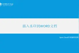 04_Spire.Cloud视频教程_插入水印到Word文档视频封面