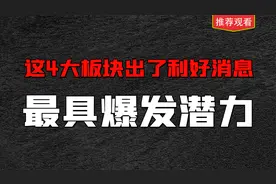 这4大板块，全是利好消息，最具备爆发潜力，值得收藏研究视频封面