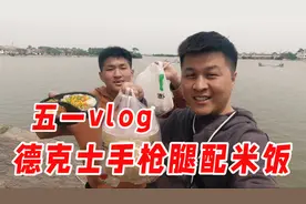 五一假期堵车四小时回老家，带松吃个德克士米饭配手枪腿，美滋滋视频封面