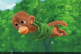 丛林里发生什么事了吗？为什么猴子被封住嘴绑到了树上，动画视频封面