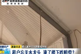 楼上漏水引出的赔偿纠纷：租户忘关水龙头 淹了楼下咋赔偿？视频封面