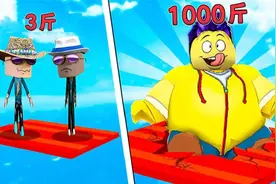 ROBLOX坠落模拟器：有一千斤体重才能拿冠军，这重量没谁了