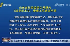 关注！山东省纪委监委公开曝光5起享乐主义、奢靡之风典型问题视频封面